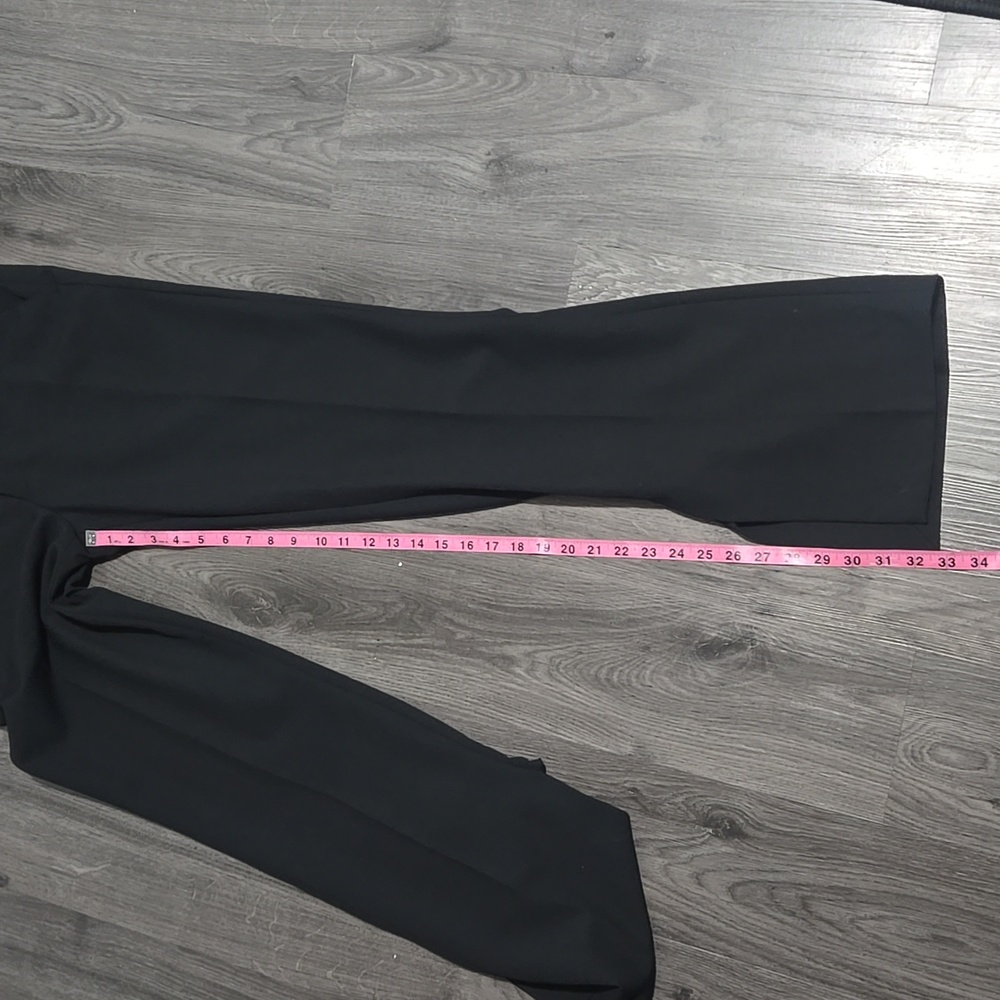 [NEW] Zara ZW Collection Minimalist Split Leg Black Pants Size M - Picture 13 of 14